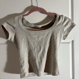 Ardene Gray Ribbed Top